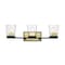 Z-Lite Bleeker Street 3 Light Vanity, Matte Black & Olde Brass & Clear 475-3V-MB-OBR - alternate 6